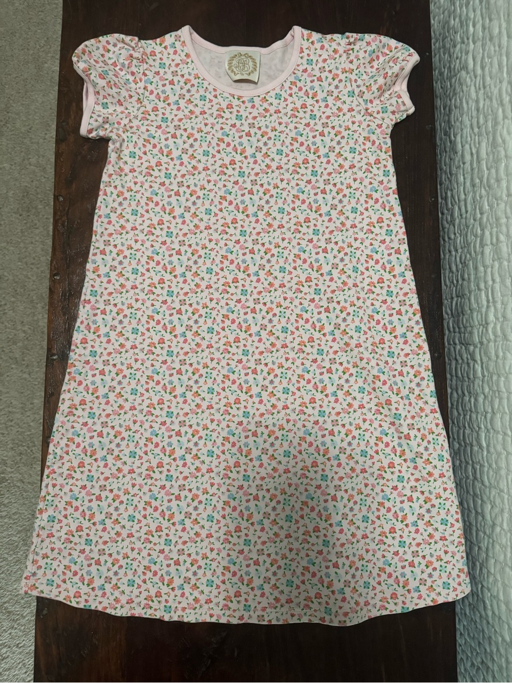 Beaufort Bonnet Pink Floral Cotton dress with Pastel Flower Print